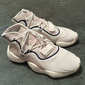 Adidas crazy byw lvl 1 white purple basketball shoes new without box mens 9
